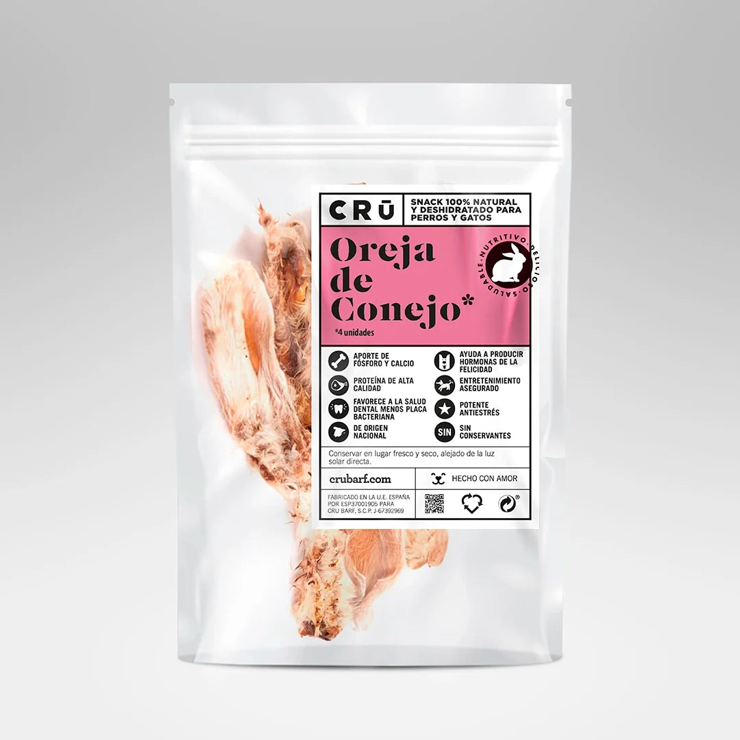 Snack Orejas de Conejo Deshidratadas 100% Natural