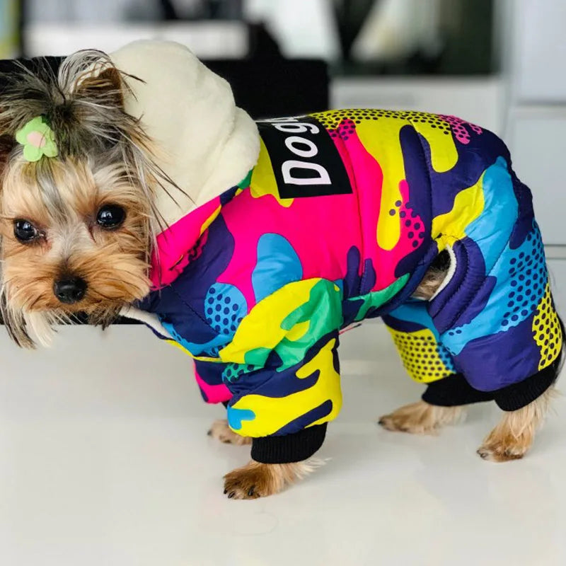 Ropa de invierno para perros, abrigo cálido y resistente al viento, ropa gruesa para mascotas