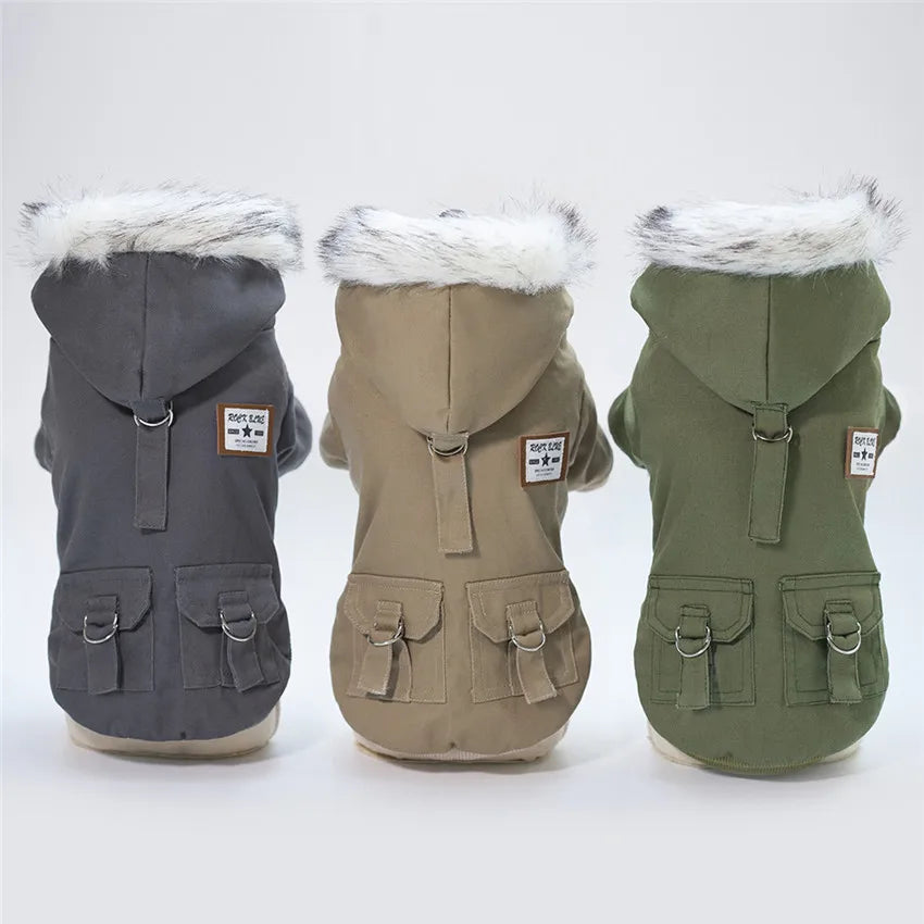 Ropa cálida para perros, de algodón, de Rusia, para invierno, gruesa, chaqueta, abrigo