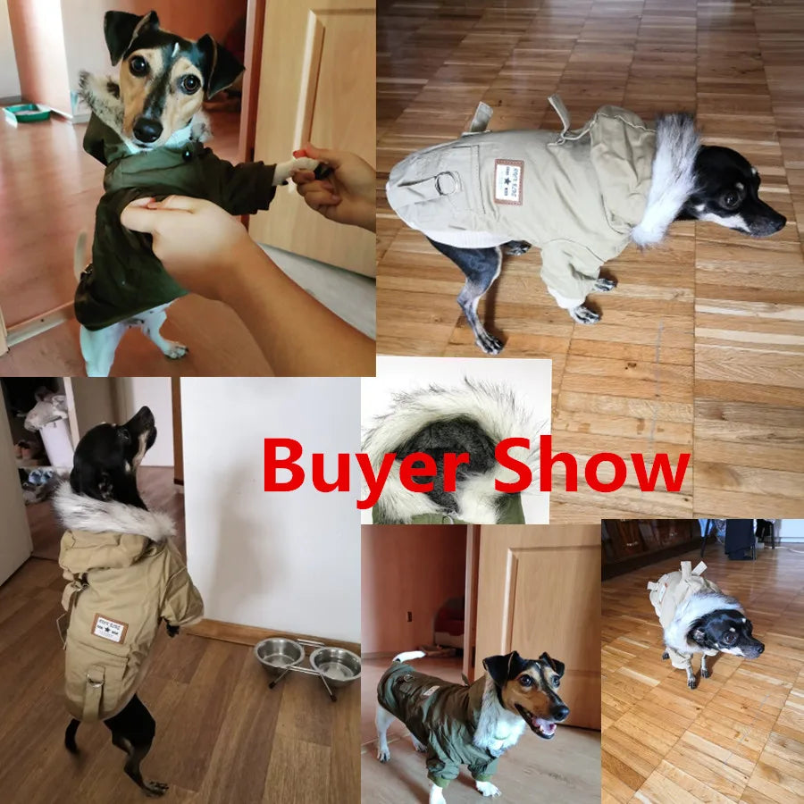 Ropa cálida para perros, de algodón, de Rusia, para invierno, gruesa, chaqueta, abrigo