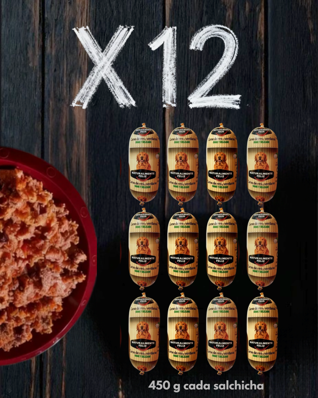 Menú x12 Perro - 5,4 Kg Ternera fresca con verduras