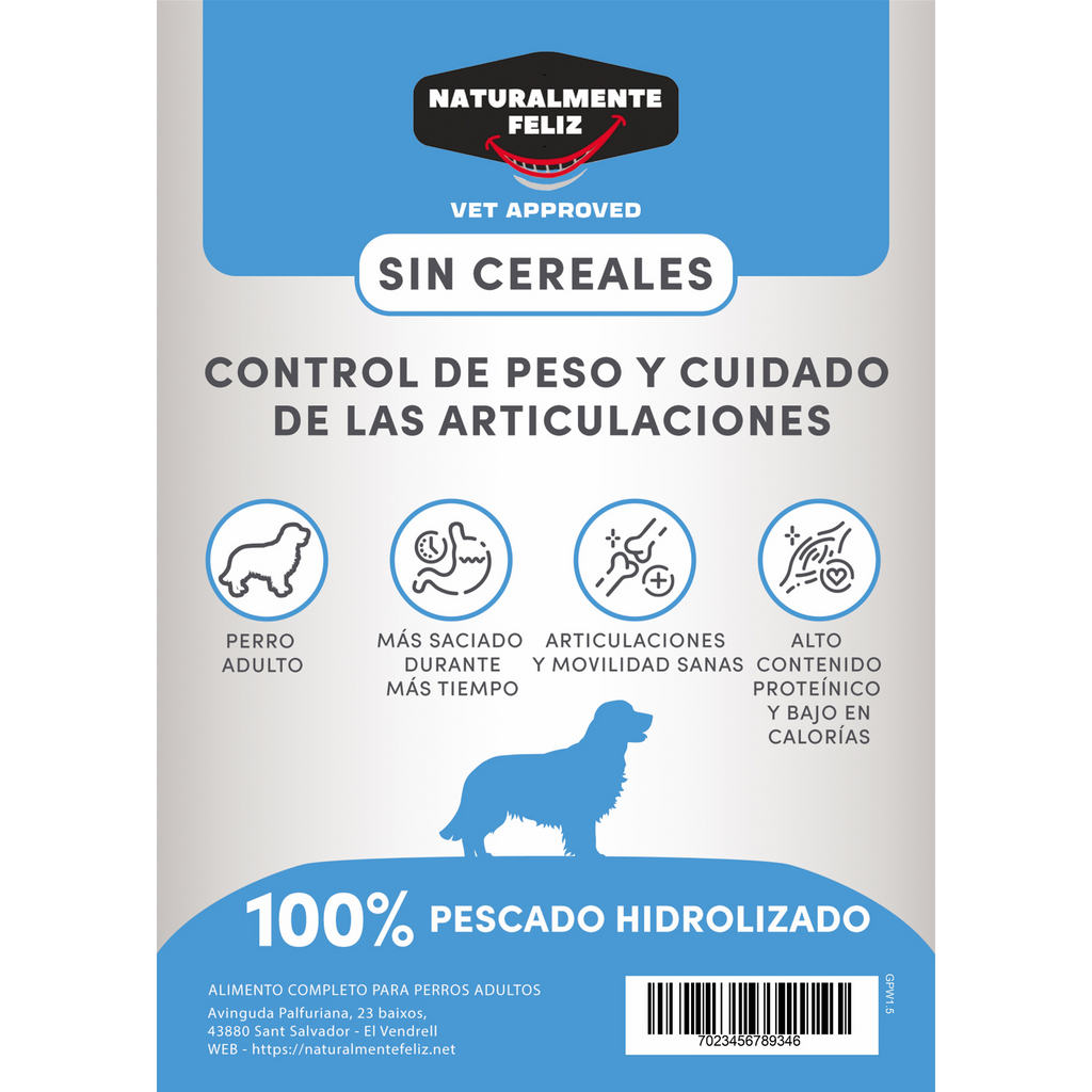 Pienso Perro Control de Peso y Cuidado Articular - Todas las Edades 1,5kg