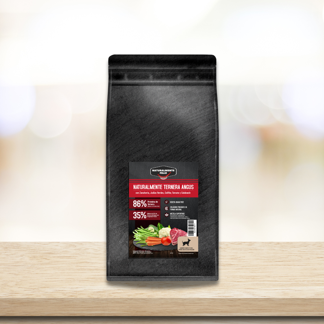 Pienso Perro Naturalmente Ternera Angus con Super Alimentos - 2kg Pienso Seco Raza Pequeña