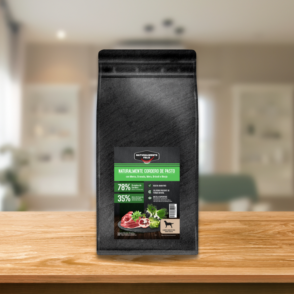 Pienso Perro Naturalmente Cordero de Pasto con Super Alimentos - Pienso Seco para Perro Razas Medianas/grandes 6kg