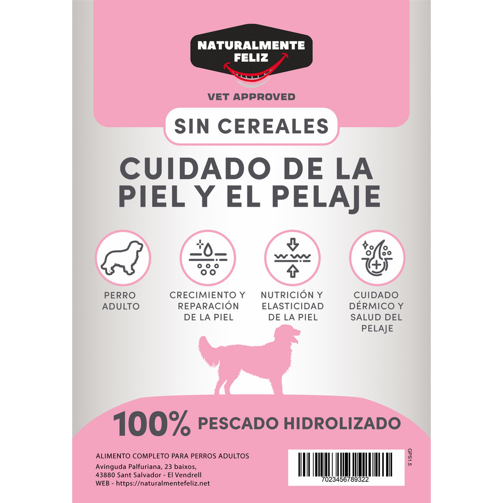 Pienso  Perro Cuidado de la Piel y el Pelaje  – Todas las Edades 1,5 kg