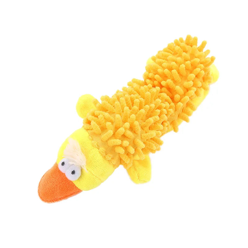 Pet Dog Plush Toy Fun Animal Shapes Striped Plush Clean Teeth Puppy Chew Toy Chihuahua Yorkshire Bichon Squeaky Toy Pet Supplies