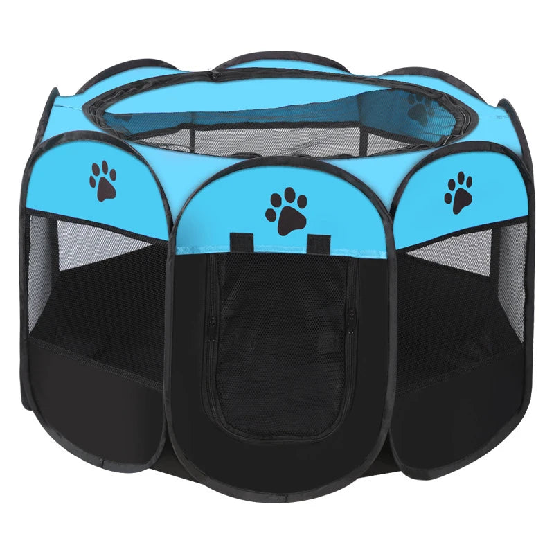 Parque plegable para mascotas, caseta para perros, accesorios de camping, jaula octogonal para mascotas, valla, parque de juegos exterior, refugio para cachorros