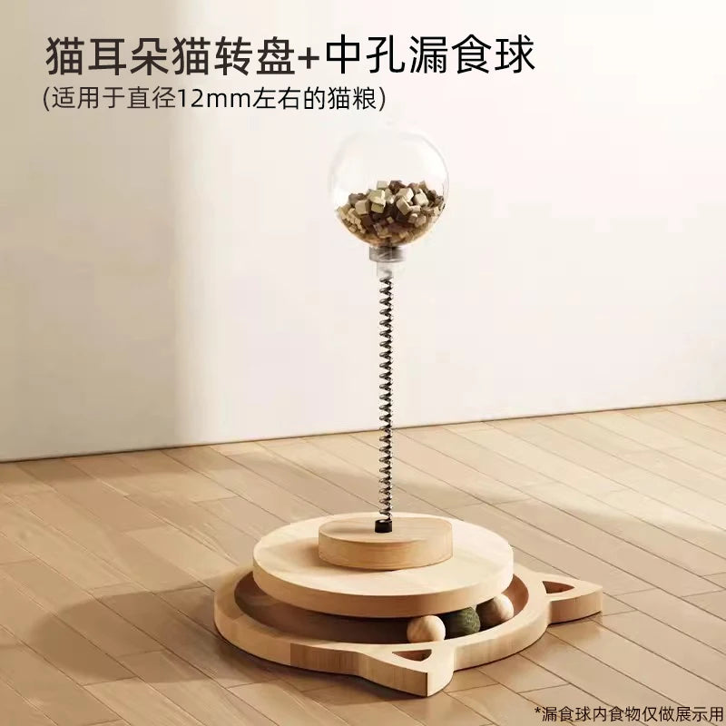 El rascador para gatos es resistente al desgaste y no suelta pelusa. La columna rascadora está hecha de cáñamo de sisal y se utilizan juguetes para gatos.