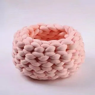 Nido para mascotas Weave Pet Nest, caseta para perros de tejido grueso, diámetro de 30 a 60 cm, cálida, desmontable, lavable, redonda, para gatos, disponible en todas las estaciones.