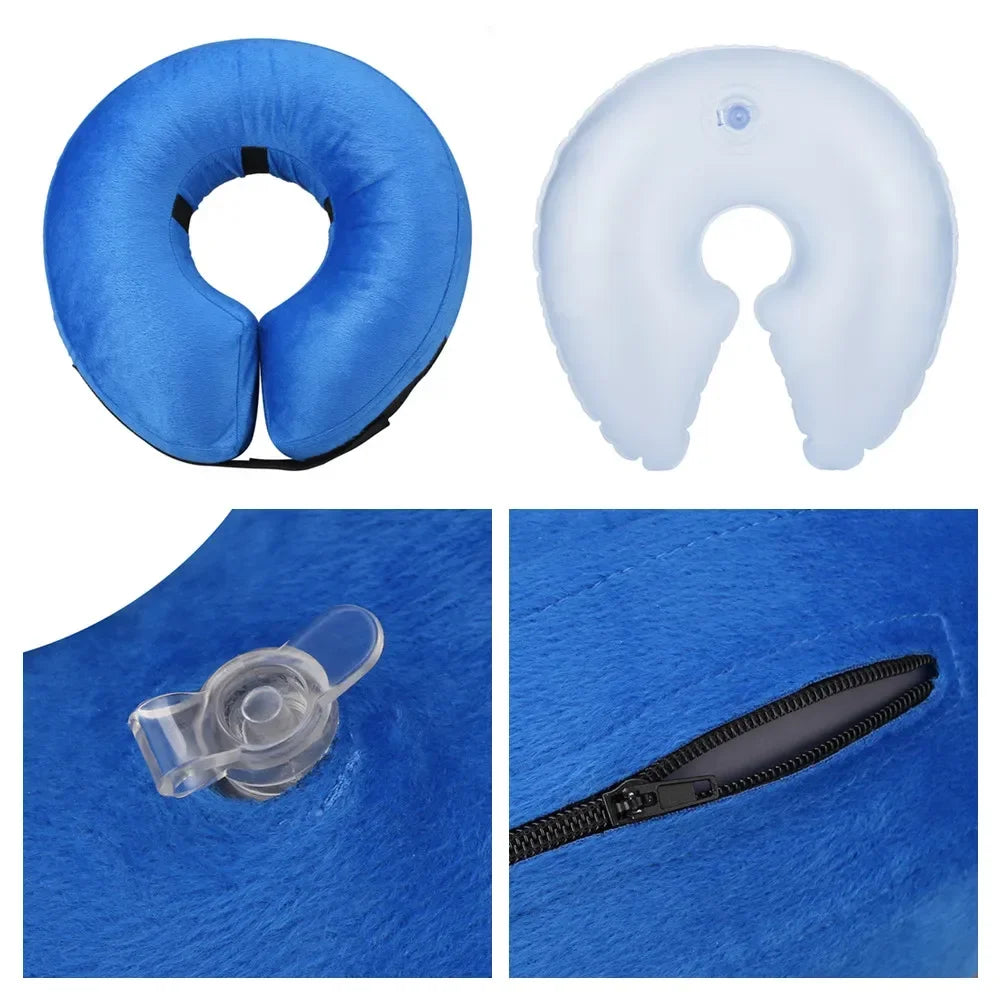 Cono postoperatorio para perros, collar protector inflable para recuperación de mascotas, cono suave para perros pequeños, medianos o grandes, y gatos.