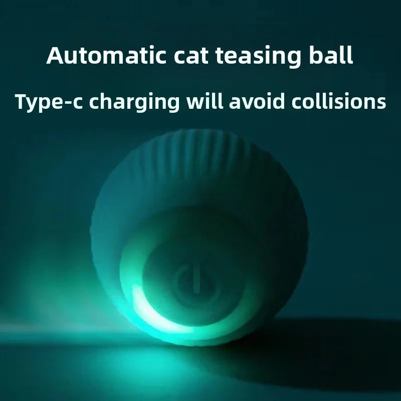 Juguete eléctrico inteligente para gatos: bola rodante a prueba de mordiscos, juguete interactivo para mascotas.