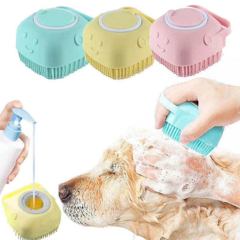 Guantes de masaje para el baño de cachorros, perros grandes y gatos, cepillo suave de silicona segura, accesorios para mascotas para perros y gatos, herramientas y productos para mascotas
