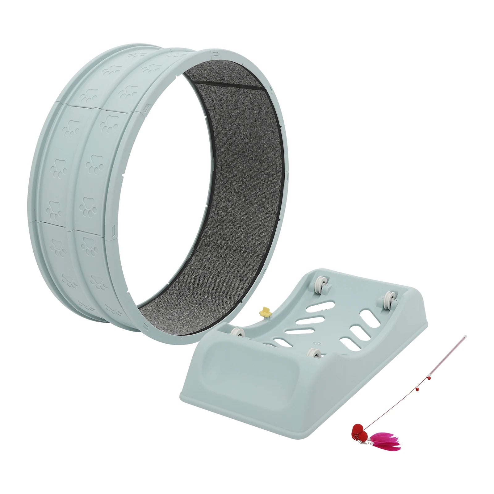 Rueda de correr para gatos, rueda de ejercicio circular para gatos, cinta de correr de plástico