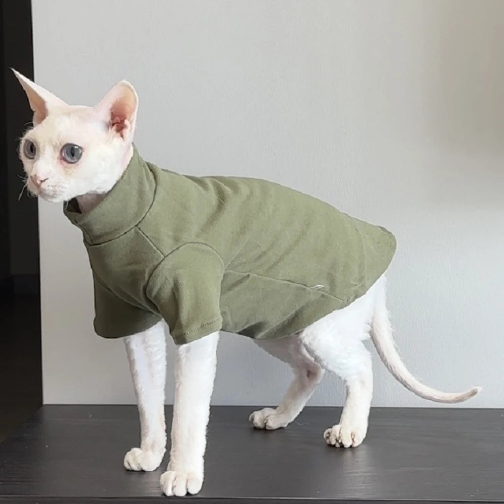 se Kitten Shirts mascotas Clothes ClothSudadera con capucha para mascotas Sphynx Bottom, cálida y acogedora, ideal para primavera e invierno. Perfecta para gatos y perros siameses.ing