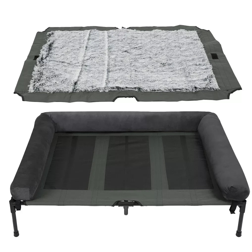 Cama elvada de perro para exterior