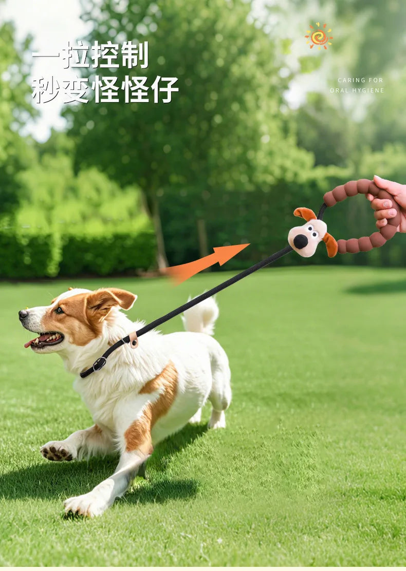 Correa para perro, nueva, hecha a mano, con dibujos animados, para pasear al aire libre.