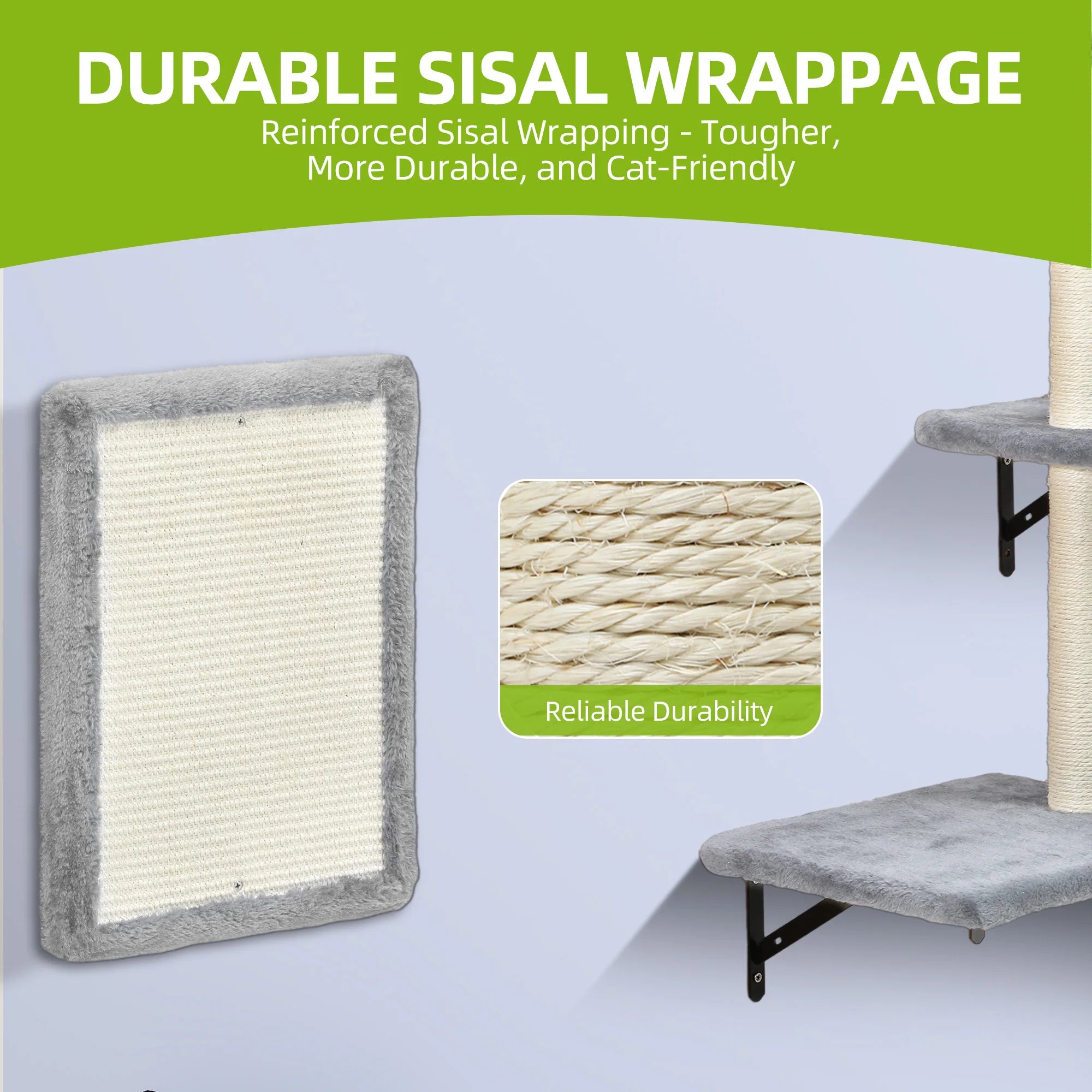 Juego de pared para gatos de 8 piezas