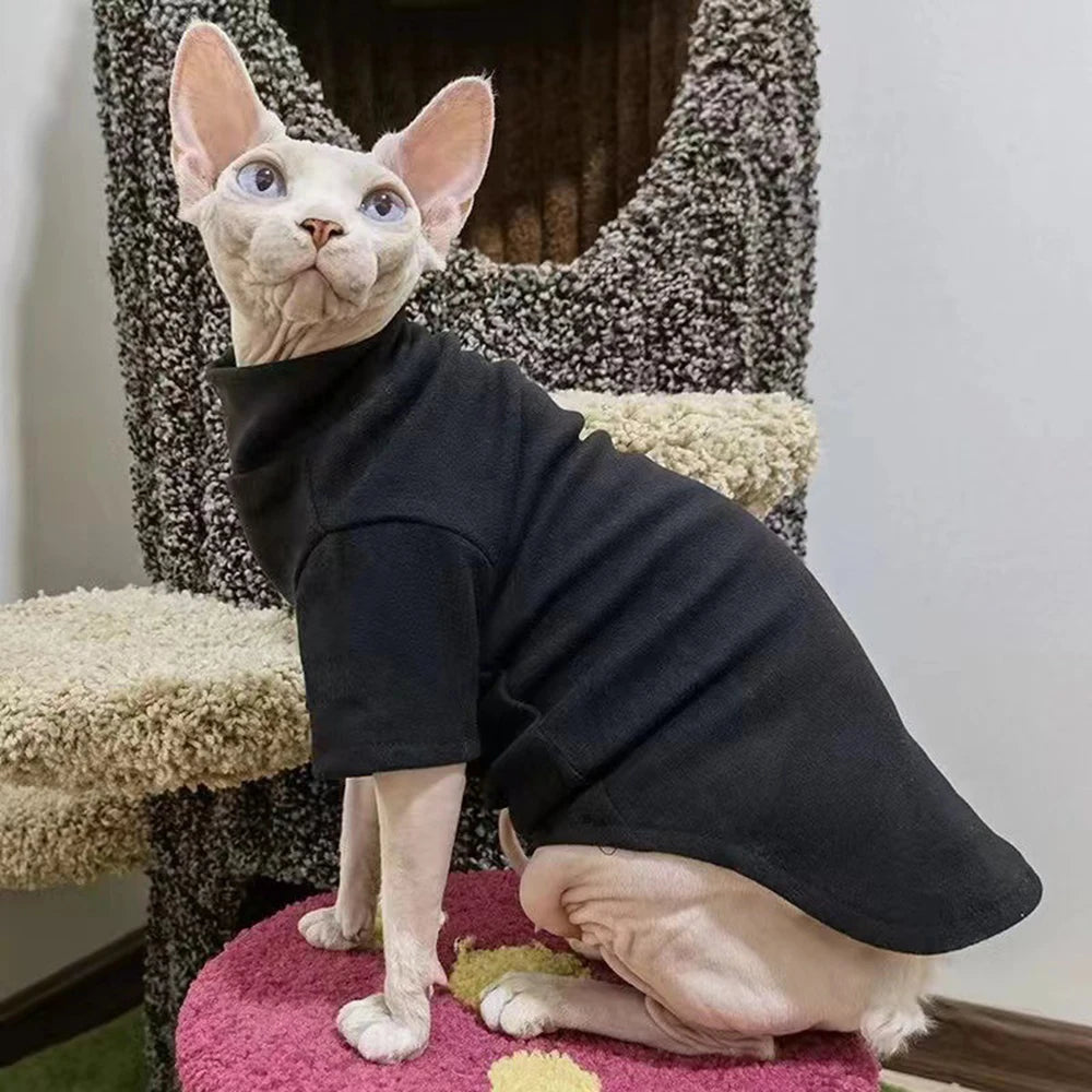 se Kitten Shirts mascotas Clothes ClothSudadera con capucha para mascotas Sphynx Bottom, cálida y acogedora, ideal para primavera e invierno. Perfecta para gatos y perros siameses.ing
