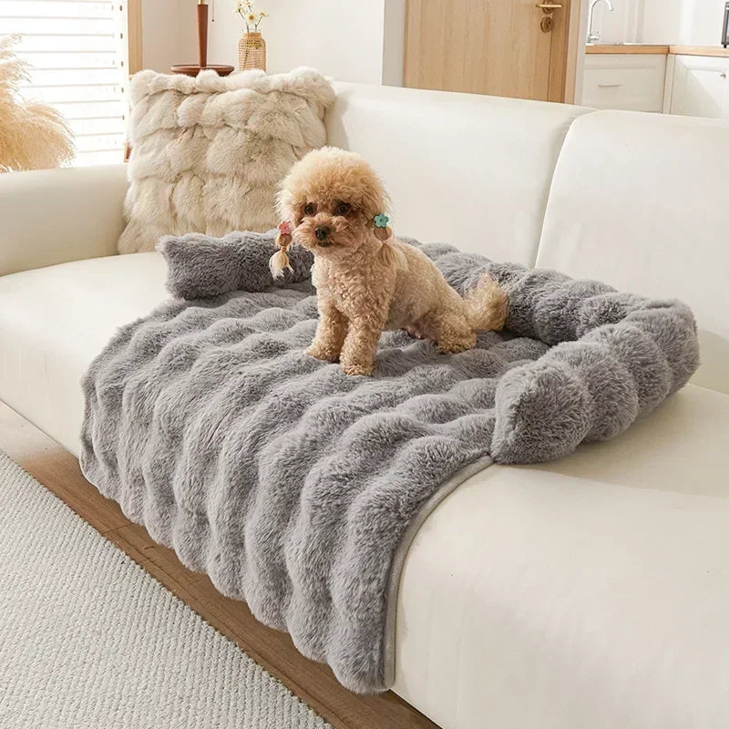 Funda de sofá para perros, cálida y de invierno, cama, manta súper suave para mascotas