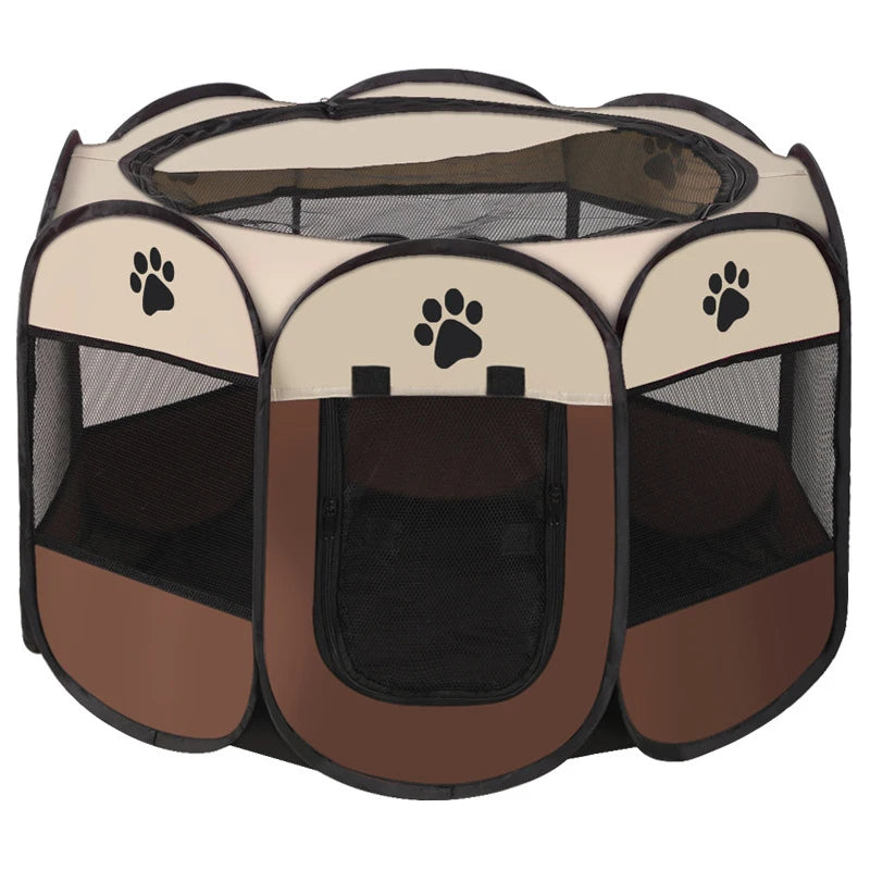Parque plegable para mascotas, caseta para perros, accesorios de camping, jaula octogonal para mascotas, valla, parque de juegos exterior, refugio para cachorros