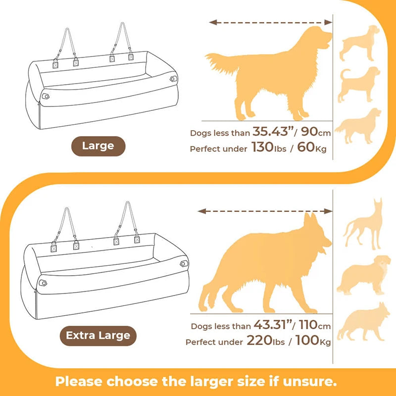 Asiento de coche de lujo para perros y gatos Pet Outing Lathe, de piel sintética, también sirve como cama elevadora.