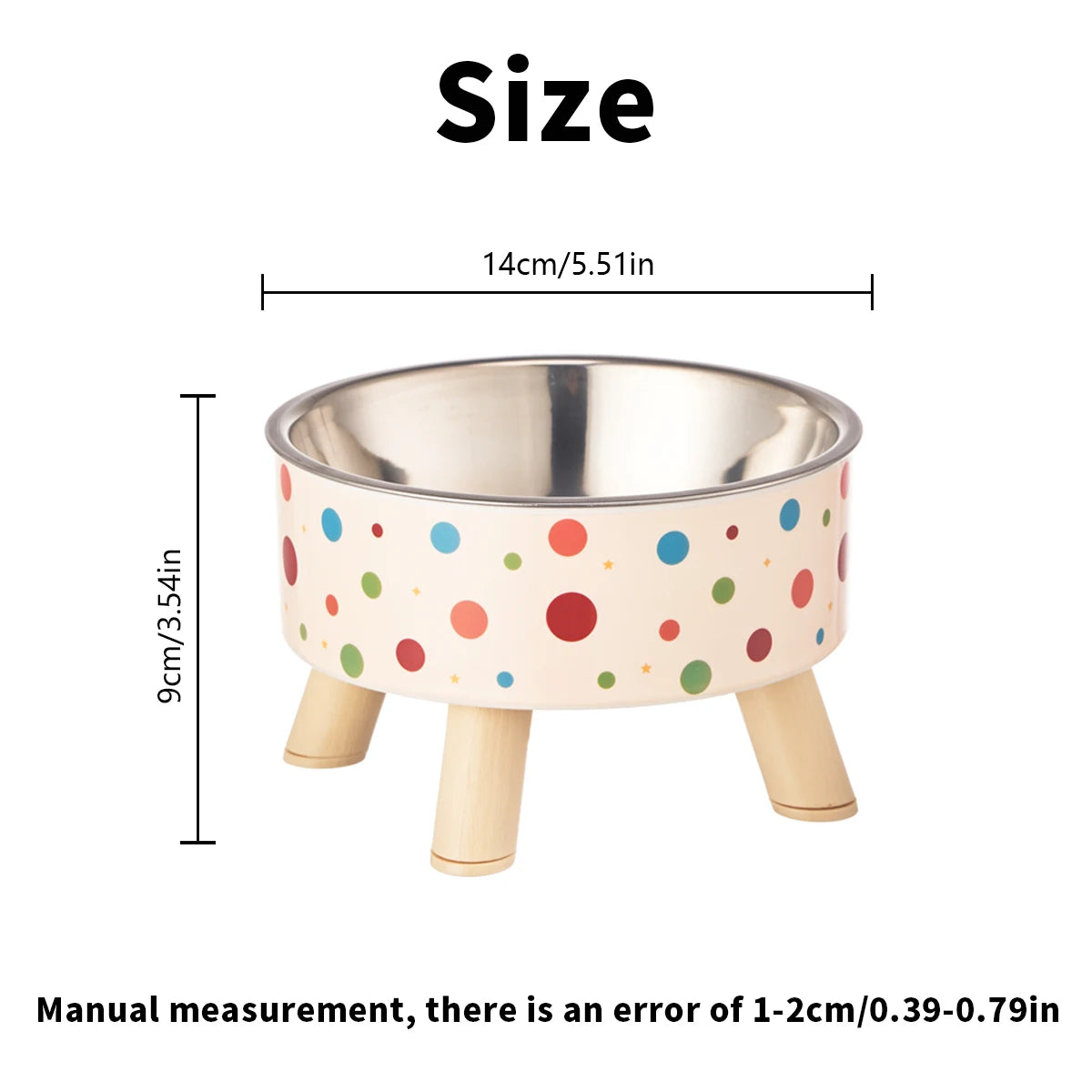 Comedero elevado para gatos Ute Cartoon - Acero inoxidable, protección para el cuello y anti-asfixia, gran capacidad, antideslizante, fácil de limpiar, elegante para mascotas