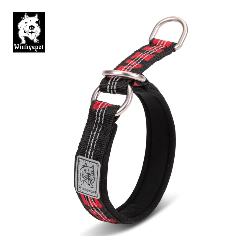 Truelove Pet Collar P Chain Reflective Nylon Neoprene Padded Half Choke Training Lightweight Washable Sports YC1852