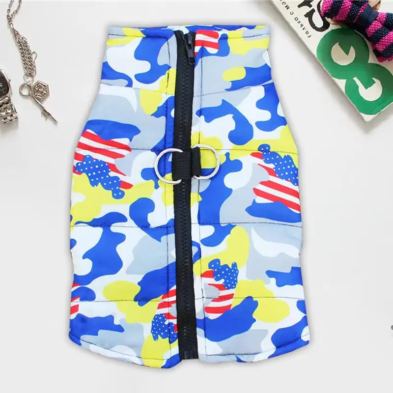 Chaqueta impermeable de moda para perros grandes, ideal para otoño e invierno. Abrigo para mascotas con hebilla de tracción. Disponible en tallas para Doberman Pinscher y Golden Retriever.