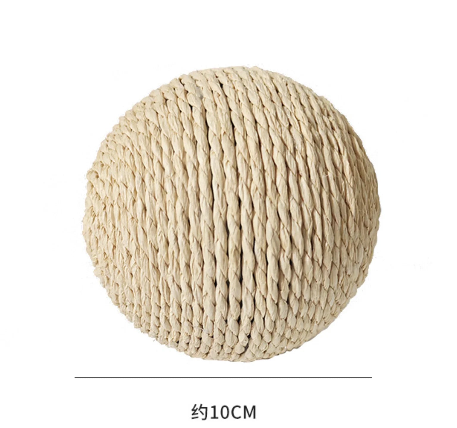 Pelota rascadora interactiva de sisal de 10 cm para gatos, ideal para limpiar los dientes de los gatitos. Pelota antimordeduras con sonido.