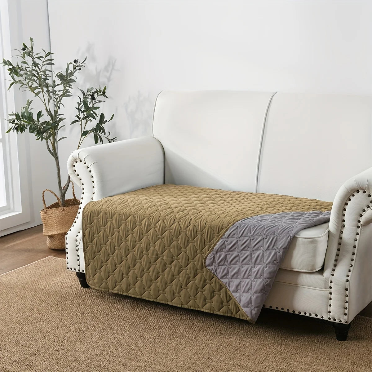 Funda impermeable de doble cara para cama de perro, manta para mascotas, protector de sofá y muebles para perros