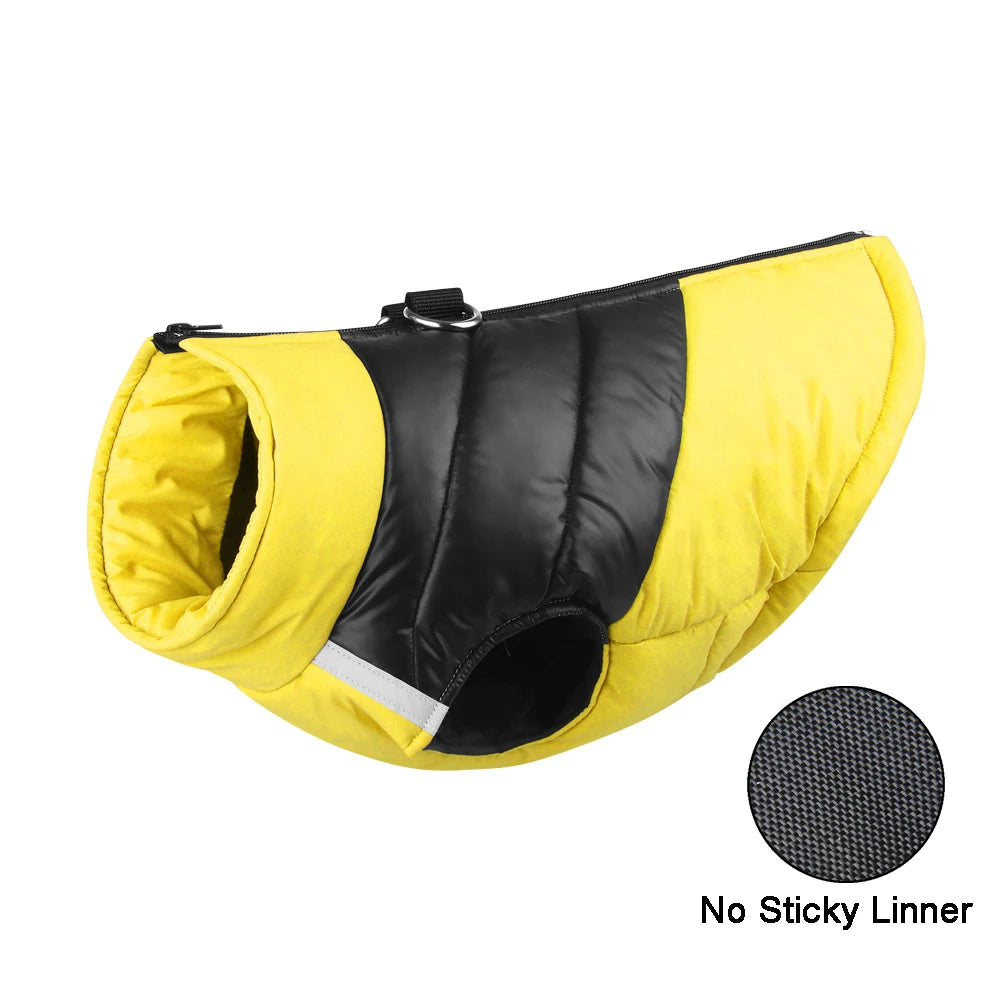Chaleco acolchado impermeable con cremallera para perros pequeños, medianos y grandes (Pug, Chihuahua, Bulldog Francés).
