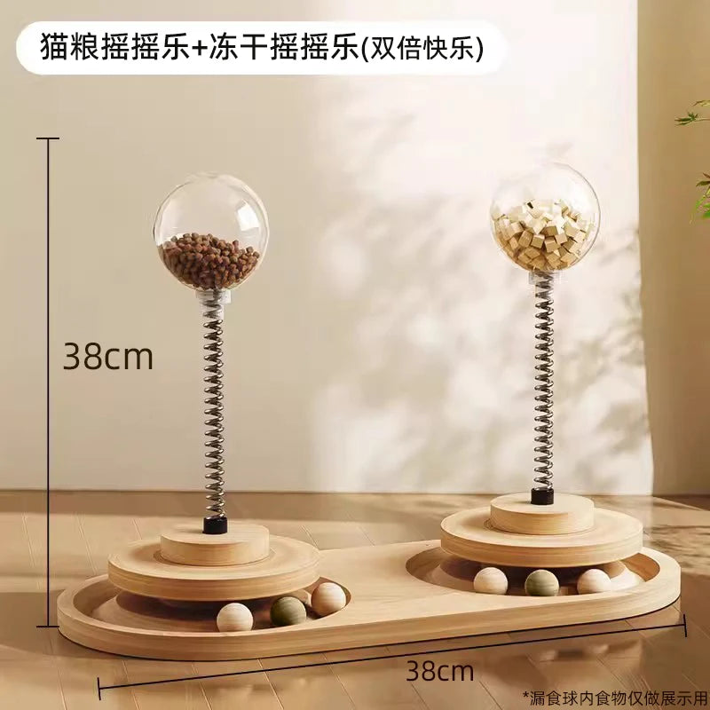 El rascador para gatos es resistente al desgaste y no suelta pelusa. La columna rascadora está hecha de cáñamo de sisal y se utilizan juguetes para gatos.