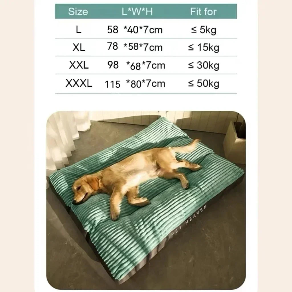 Colchoneta de pana para perros medianos y grandes, cama extragrande para mascotas, sofá grueso para perros, funda extraíble y lavable.