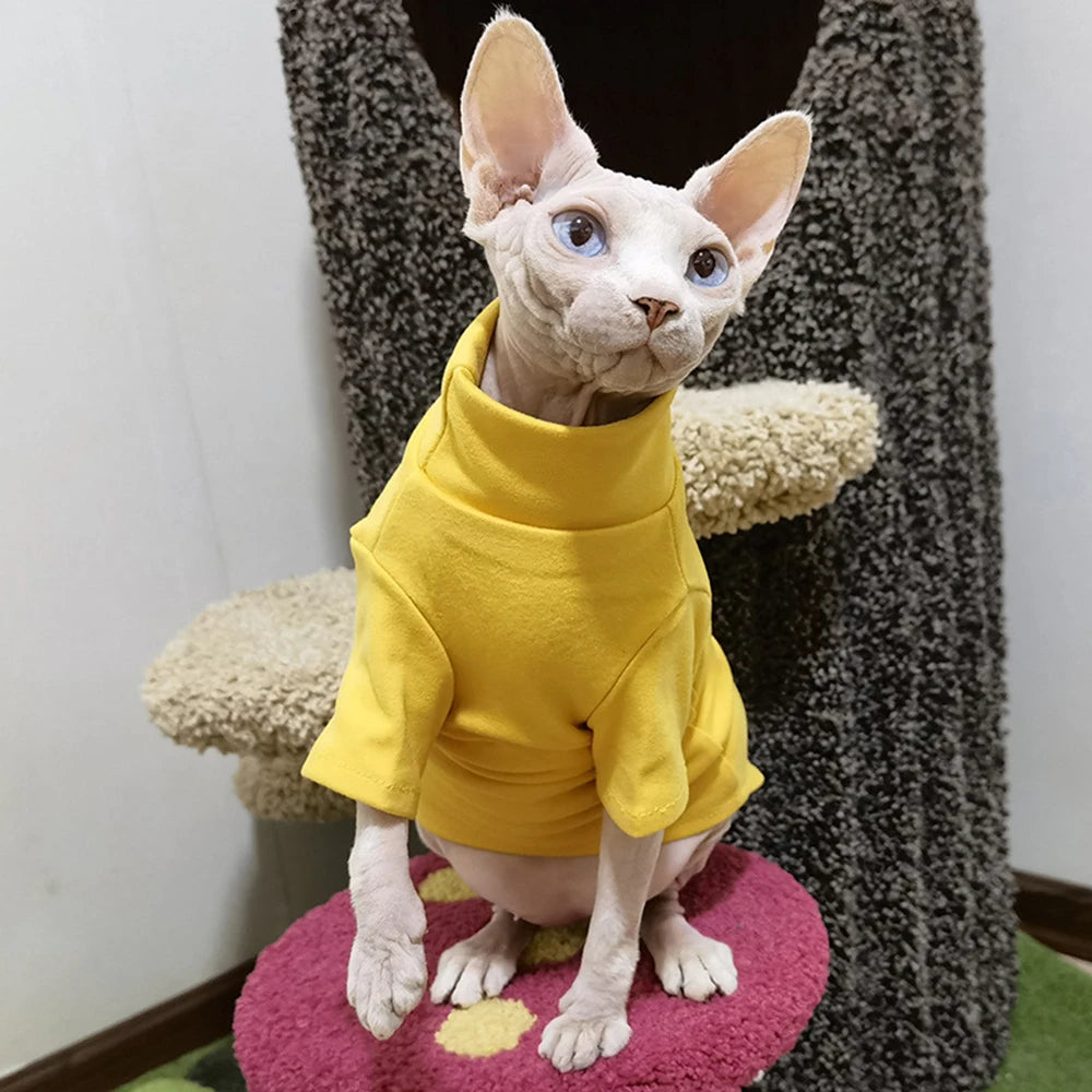 se Kitten Shirts mascotas Clothes ClothSudadera con capucha para mascotas Sphynx Bottom, cálida y acogedora, ideal para primavera e invierno. Perfecta para gatos y perros siameses.ing