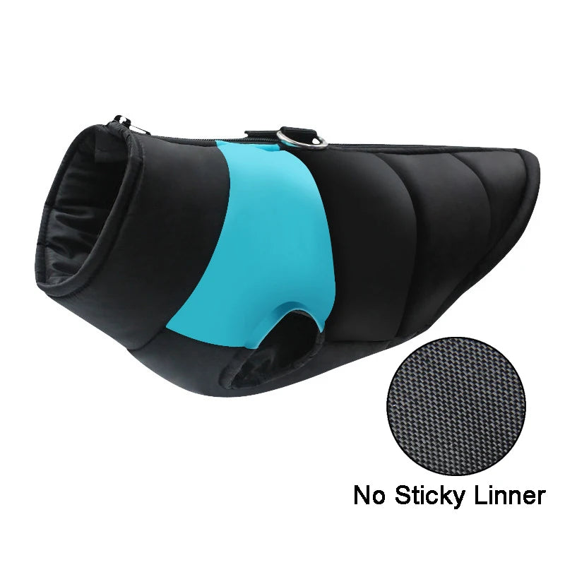 Chaleco acolchado impermeable con cremallera para perros pequeños, medianos y grandes (Pug, Chihuahua, Bulldog Francés).