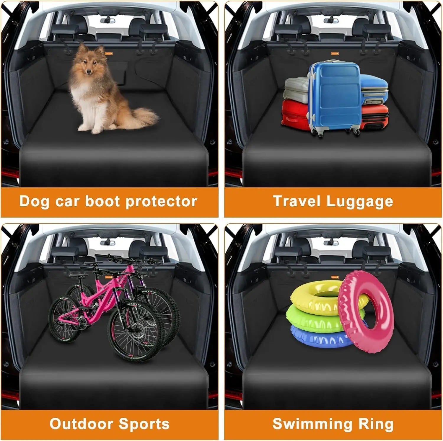 Protector de maletero para perros, antideslizante e impermeable, funda para el asiento trasero del coche, resistente y lavable. Ideal para viajes.
