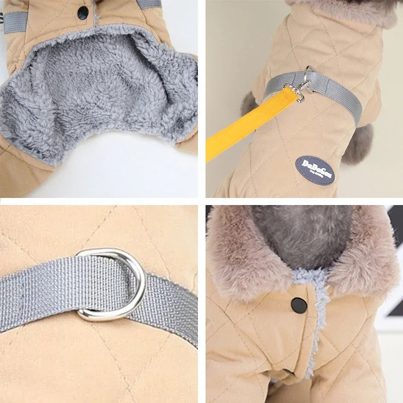 Mono polar cálido para perros pequeños y medianos. Chaqueta con anilla en D. Abrigo de otoño e invierno para cachorros. Disfraz para chihuahua y bulldog.