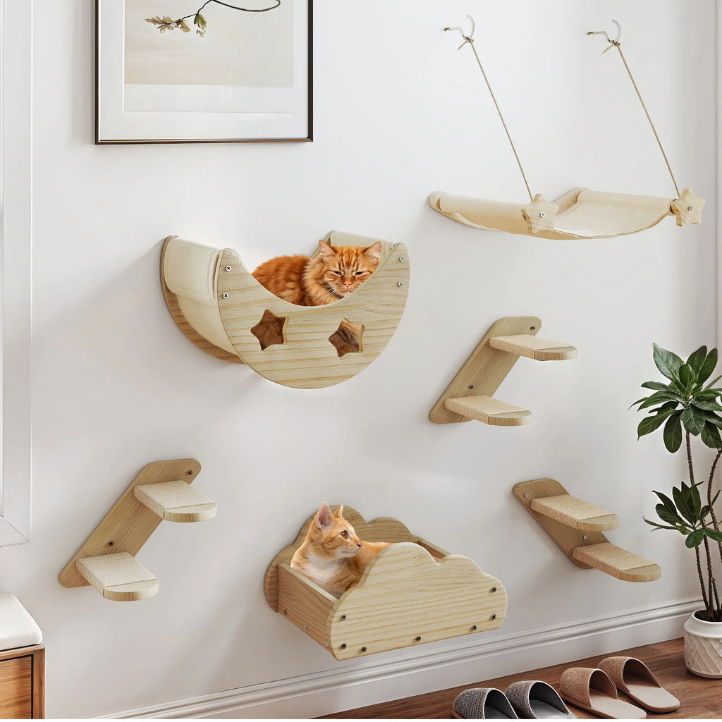 Juego de 6 piezas de pared para gato