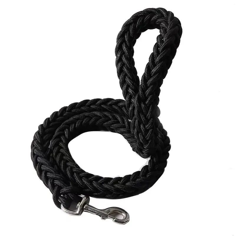 Correa grande para perros, de nailon trenzado, con tracción, para pasear mascotas. Cuerda gruesa de mano para bulldog, rottweiler y perros de caza. Accesorios.