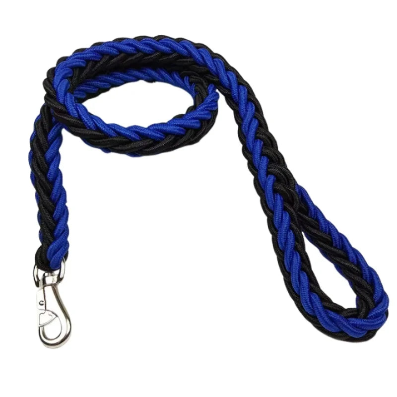 Correa grande para perros, de nailon trenzado, con tracción, para pasear mascotas. Cuerda gruesa de mano para bulldog, rottweiler y perros de caza. Accesorios.
