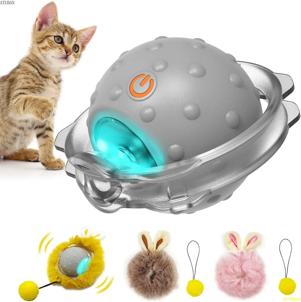 Juguetes interactivos con movimiento para gatos, pelotas automáticas con movimiento para gatos de interior