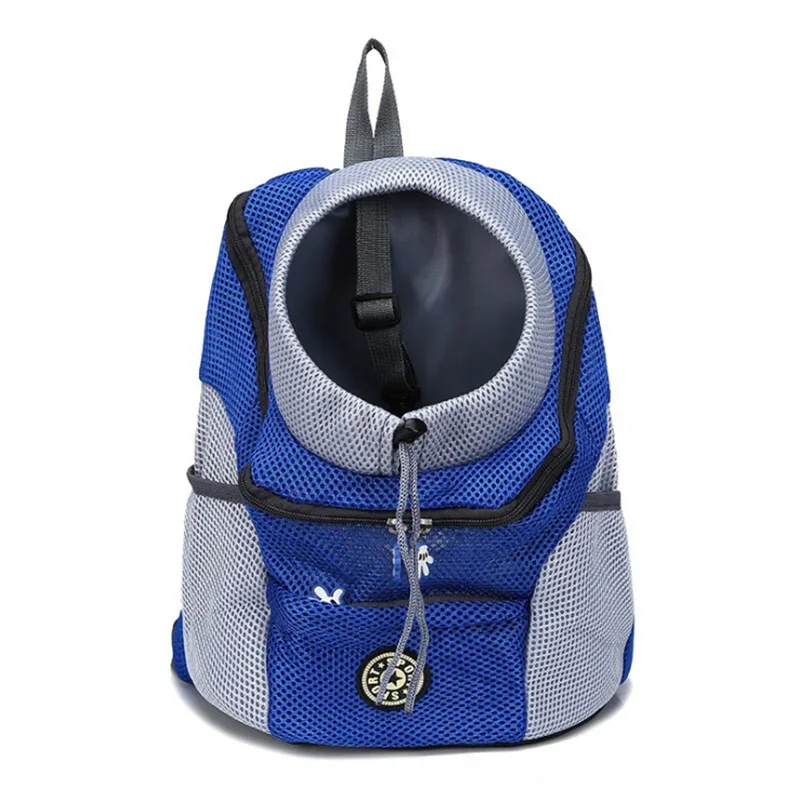 Nueva mochila de viaje portátil de doble hombro, transportín para perros, bolsa frontal de malla para mascotas