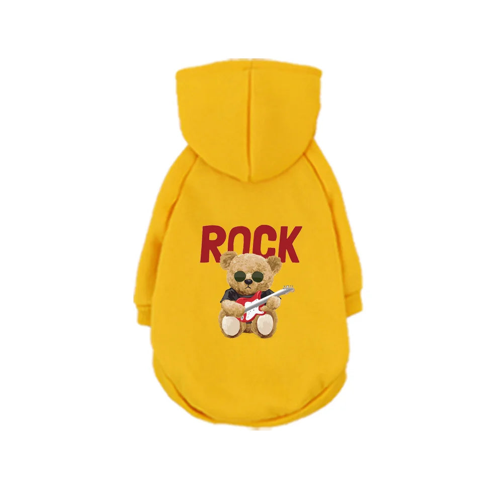 Sudadera con capucha para mascotas (gatos y perros). Diseño exclusivo estampado para pomerania y maltés.