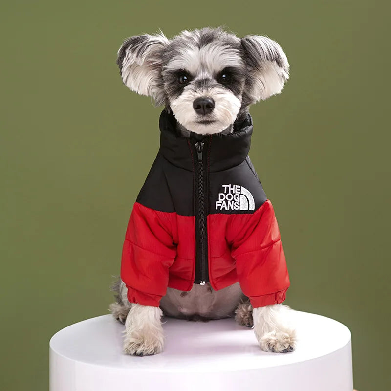 Dog Winter Coat,Warm Dog Coat with Fleece Lining&Zipper, High Collar Waterproof Jacket, Pet Cold Weather Coats for Small Dogs