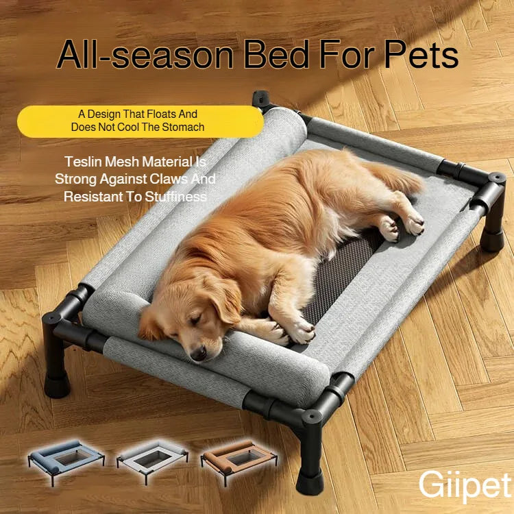 Cama grande para mascotas a prueba de humedad, extraíble y lavable, elevada del suelo