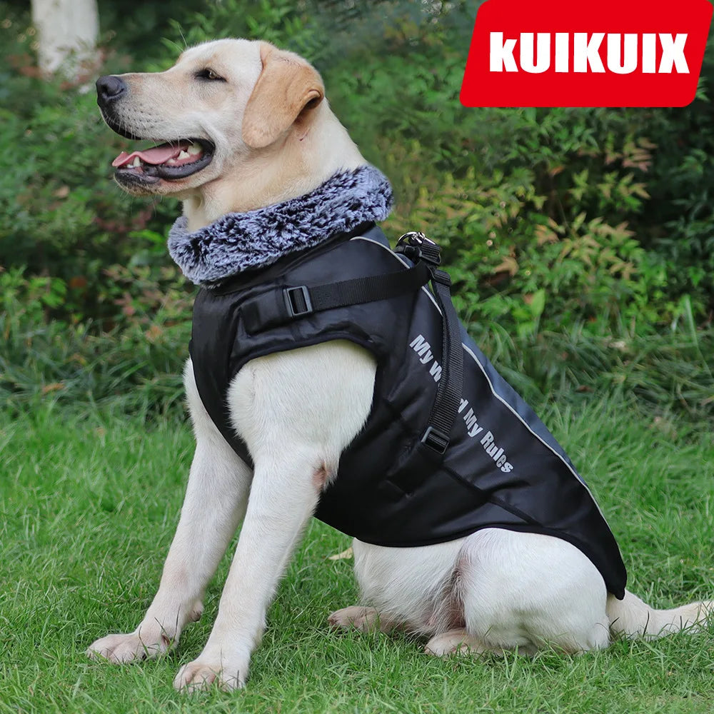 Ropa nueva para perros, ropa cálida y reflectante para perros grandes, ropa gruesa de algodón para perros