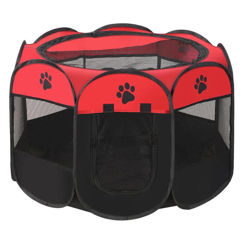 Parque plegable para mascotas, caseta para perros, accesorios de camping, jaula octogonal para mascotas, valla, parque de juegos exterior, refugio para cachorros