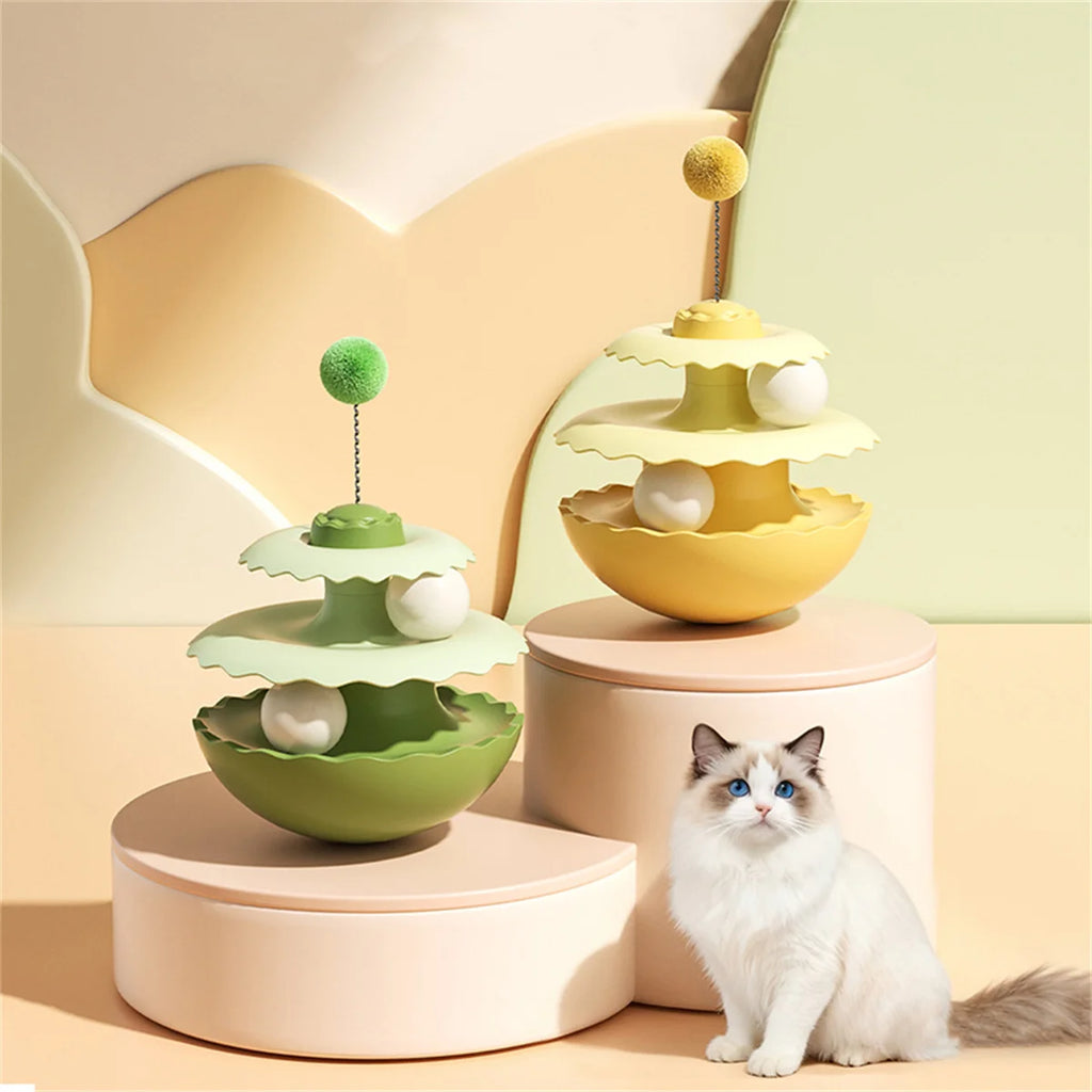 Nuevo juguete giratorio para gatos, ideal para su entretenimiento. Un juguete interactivo que estimula a tu gato y te entretiene. Pelota rompecabezas para gatitos.