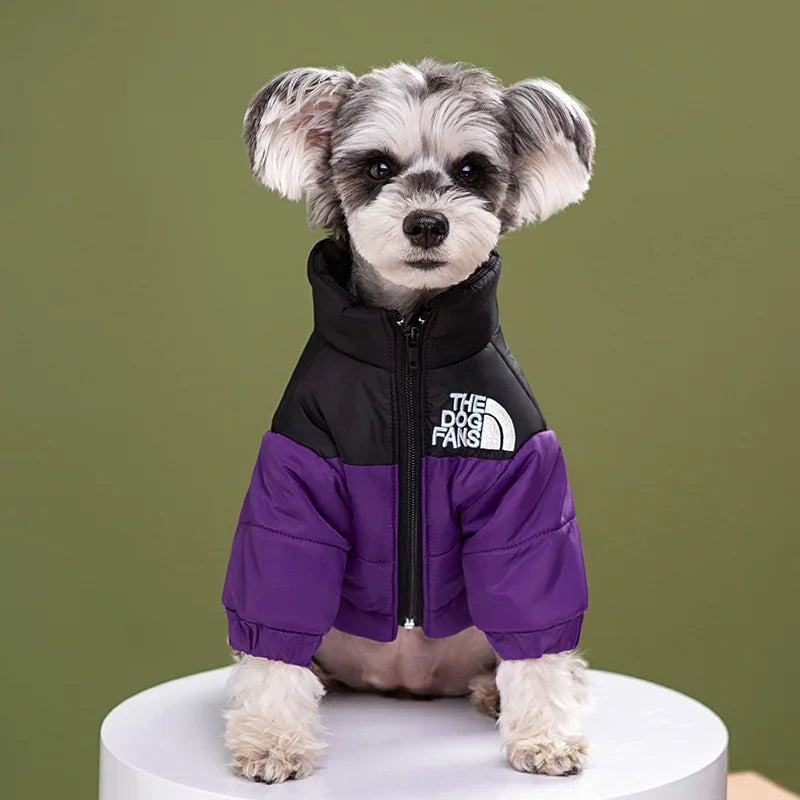 Dog Winter Coat,Warm Dog Coat with Fleece Lining&Zipper, High Collar Waterproof Jacket, Pet Cold Weather Coats for Small Dogs