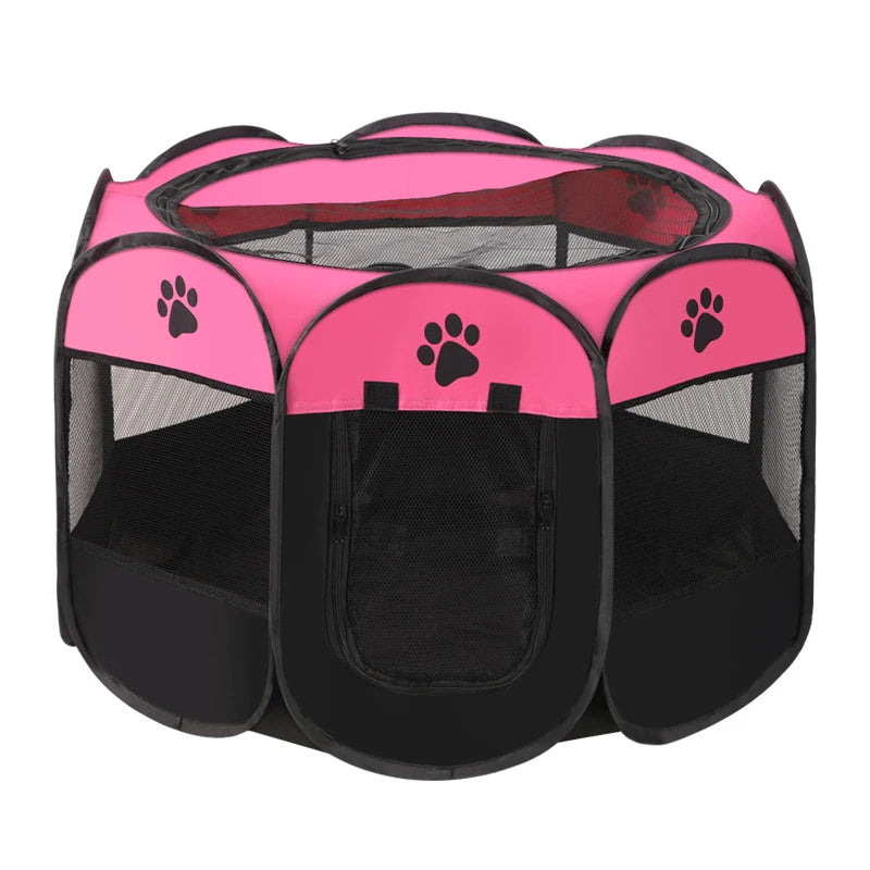 Parque plegable para mascotas, caseta para perros, accesorios de camping, jaula octogonal para mascotas, valla, parque de juegos exterior, refugio para cachorros